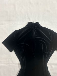 Black Velvet Mini Dress