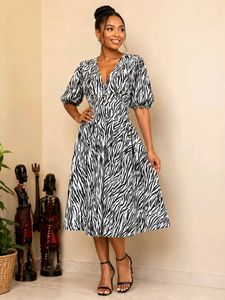 Stylish Zebra Printi Dress