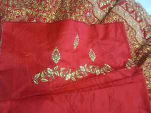 Stunning Orange &amp; Red Embroidered Lehenga Choli