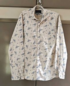 Men's Floral Print Button-Down Shirt