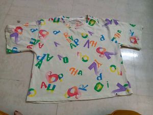 Funky Alphabet Print T-Shirt