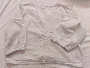 Lightweight Embroidered V-Neck Top