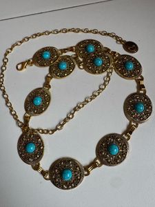 Bohemian Gold & Turquoise Waist Chain