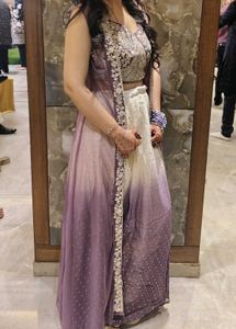 Designer Ombre Embroidered lehenga set