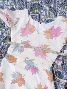 Leaf Print Summer Dress