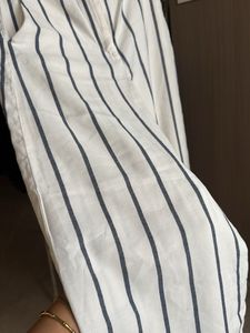 Striped Wide-Legged Pants