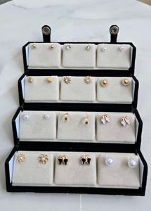 Assorted Stud Earrings Set with organiser box