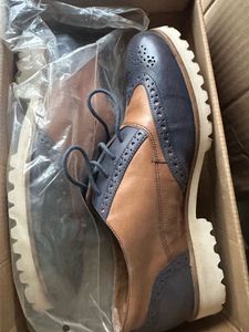 Unavera Rosch Wingtip Brogue Shoes Blue
