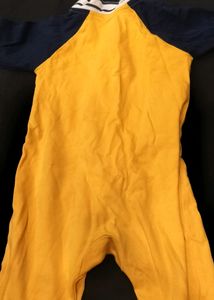 Babyhug Romper Yellow And Blue
