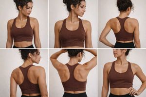 Brown Racerback Sports Bra
