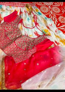 beautiful rainbow colour lehanga set