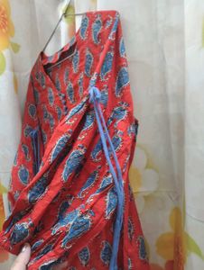 Red Paisley Print Top