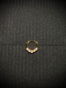 Elegant Gold Gemstone septum rings