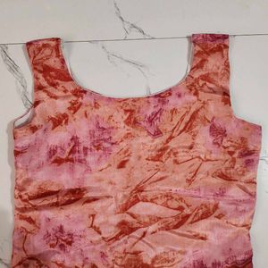 Pink &amp; Orange Tie-Dye Sleeveless Top