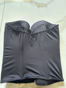 Sequin Trim Black Corset Top