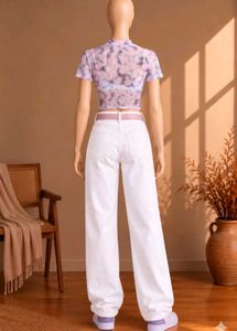 👚🩷 Pastel Abstract Tie-Dye Mesh Top