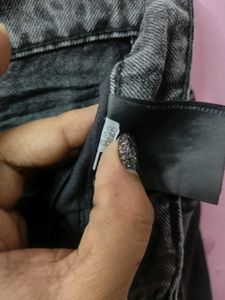 H&amp;M dark Wash Wide Leg Cargo Jeans