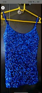 Sparkly Blue Sequin Cami Top