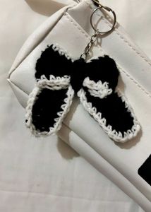 Handmade Crochet Bow Keychain