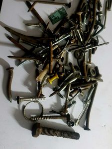 Assorted Nails, Screws, and Hardware