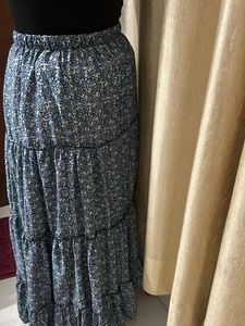 Tiered Floral Maxi Skirt