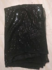 New Black Sequence work saree