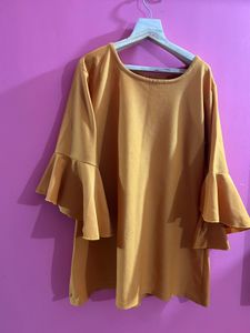 Mustard Bell Sleeve Top