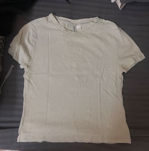 H&M Beige Ribbed Top