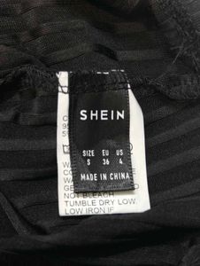 Black Ribbed Halter Crop Top with Star Charm