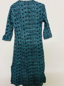 Blue Floral Print Kurta❣️