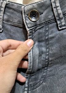 Gray Denim Shorts