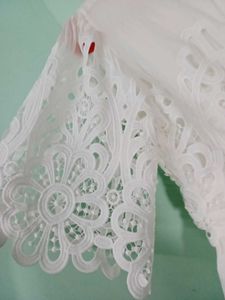 White Lace Bohemian Dress