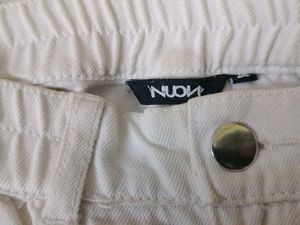 White Wide-Leg Cargo Pants