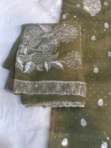 Embroidered suit Set with Dupatta