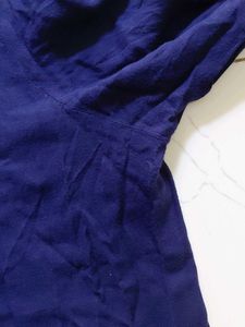 Vibrant Blue Embroidered Kurti