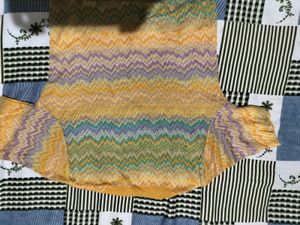 Vibrant Chevron Knit Top
