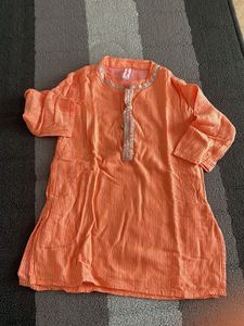 Babyhug Orange Striped Kurta 12-18 month