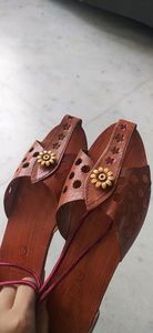 wooden look slippers