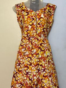 Patterned Midi Dress