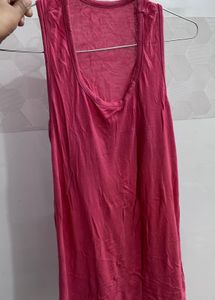 combo of  Pink/black Sleeveless Tank Top