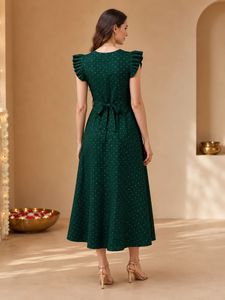 Ethnic Gown with Gold Dots