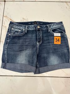 Denim Capri Shorts