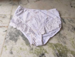 White Lace Trim Briefs