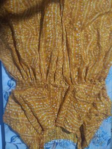 Yellow Printed Kurta
