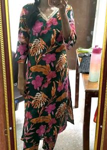 Floral print Kurta And Bottom Set