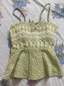 Peplum Style Embroidered Top