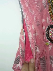 Sleeveless Net Anarkali Suit Set