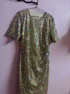 Mango Sparkling Sequin Party Dress