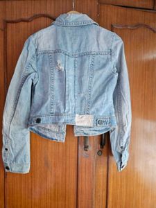Light Wash distressed Denim Jacket