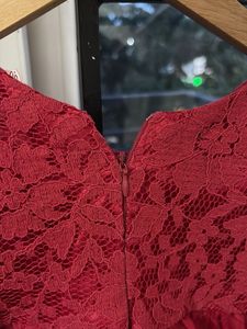 girls Red Lace Dress